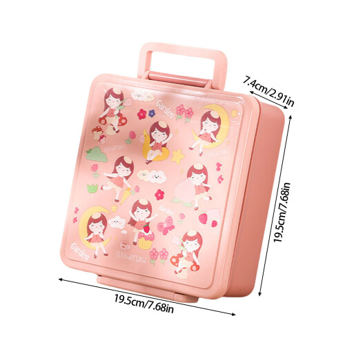 Reusable 4 Section Food Storage Container For Kids with-Green 1
