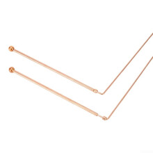 Copper rods 99.9% pure copper, 12.5 cm handle and 30.5 cm length, for dowsing rods and divination, 2 pieces