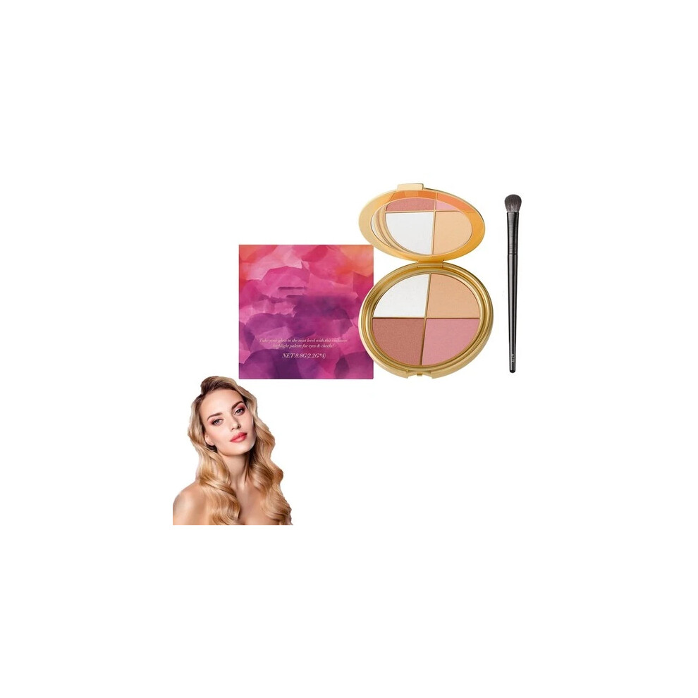 2025 New Glowjiu Glow Gallery Highlighting Eye & Cheek Palette