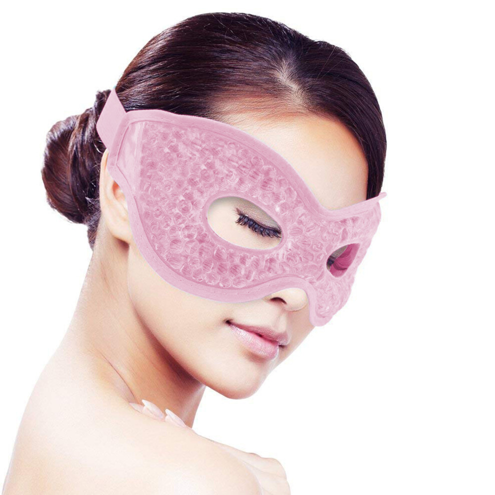 Thermal Eye Mask For Stress Relief, Dual Sided Cooling Heating Gel Eye Compress For Puffiness Headaches Migraines Facial Discomfort Reusable Cold Pack