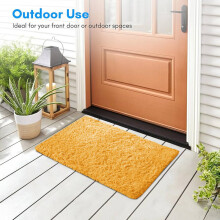 (Yellow) 60x110cm Shaggy Indoor/Outdoor Mat - Ultra Soft, Non-Slip & Water Absorbent Door Rug