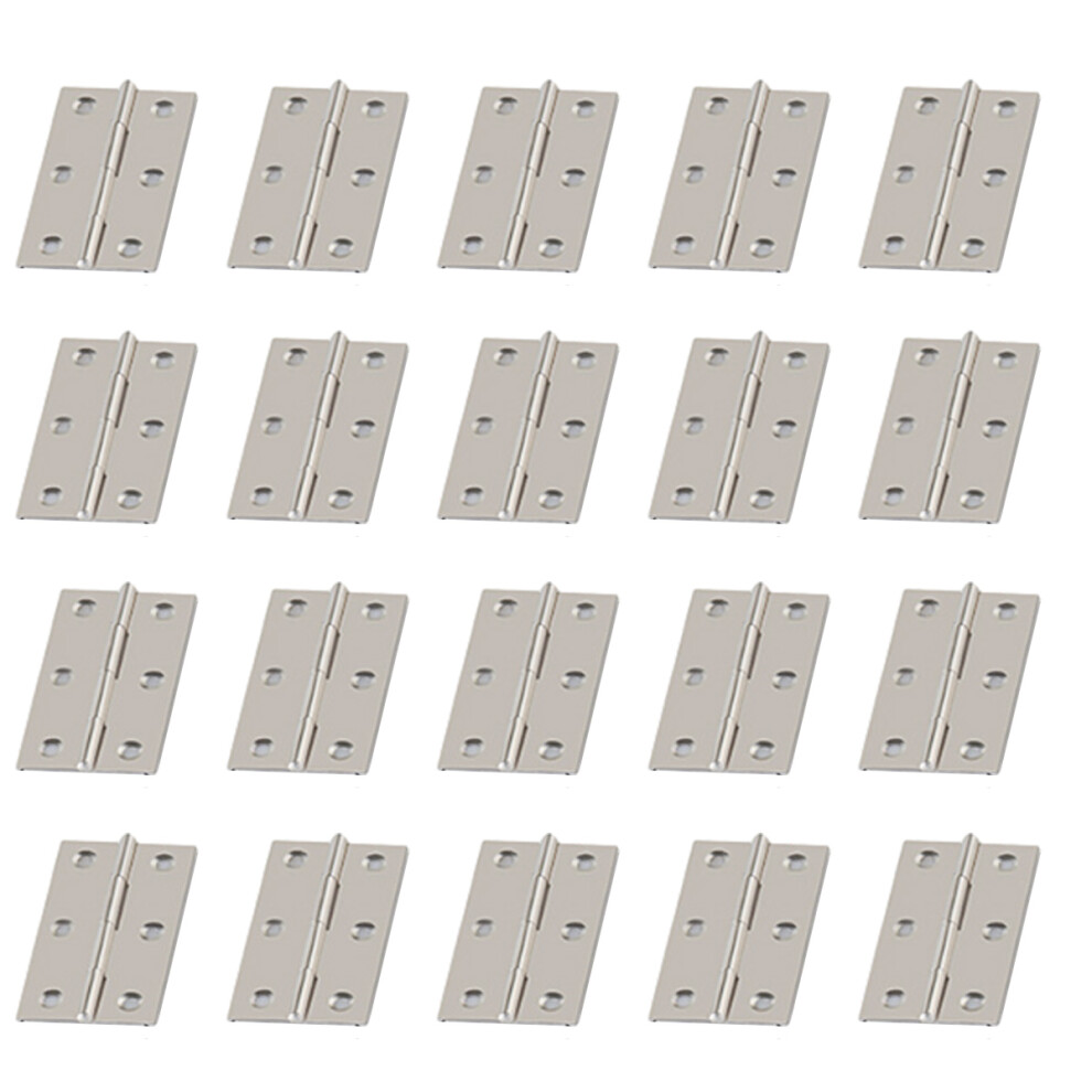 Jewelry Box & Tool Box Upgrades, Silver Tone Stainless Steel Hinges, Anti-Rust Performance Folding Cabinet Butt Hinges For Home Furniture Hardware 9198585926257