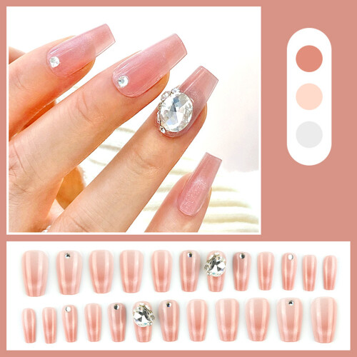 Full Cover False Nails with Bow Heart Press on Nails-C21A 13