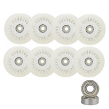 Inline Skate Wheels Indoor/Outdoor 90A 8Pack 100MM White