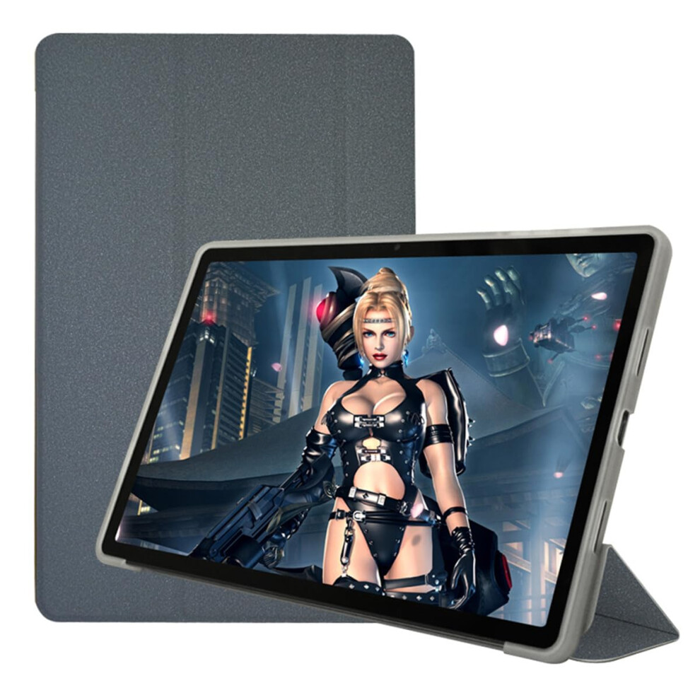Folio Stand Case Tablet 10.1 Inch Pu Leather Slim Multiviewing Angles Auto Wake Sleep Gray 9119770111272