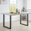 AINPECCA Grey Marbel Effect Top Wood Dining Table Kitchen 1