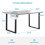 AINPECCA Grey Marbel Effect Top Wood Dining Table Kitchen 7