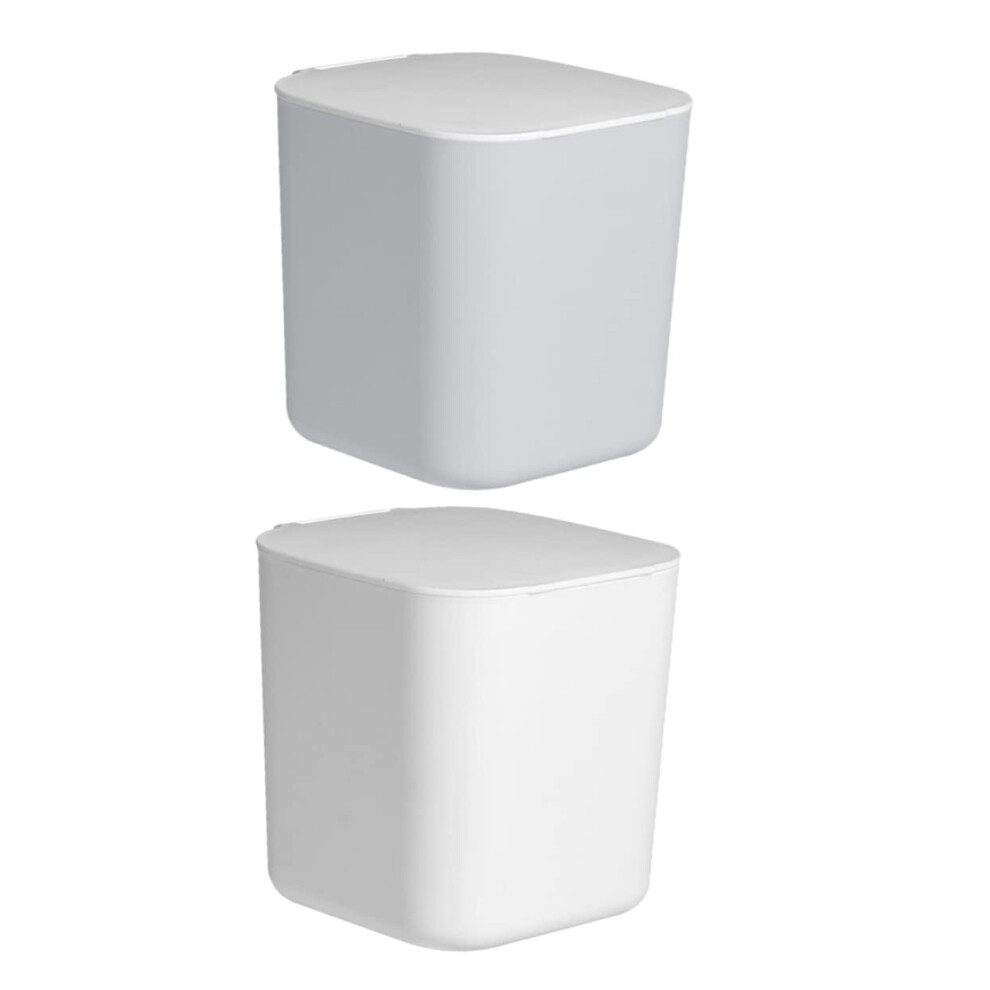 Waste Bins 2Piece Office Desktop Trash Cans With Lids For Office And Car Use 9001264249571