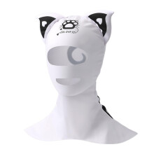 Cute Diving Cap, Cute Diving Cap Wetsuit Hood with Cat Ears Cartoon Wetsuit Hood, Scuba Hood for Animal Lovers, Ear Hugging Design in Style White