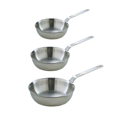 Portable Miniature Frying Pan Ergonomic Handle Stainless-S 1