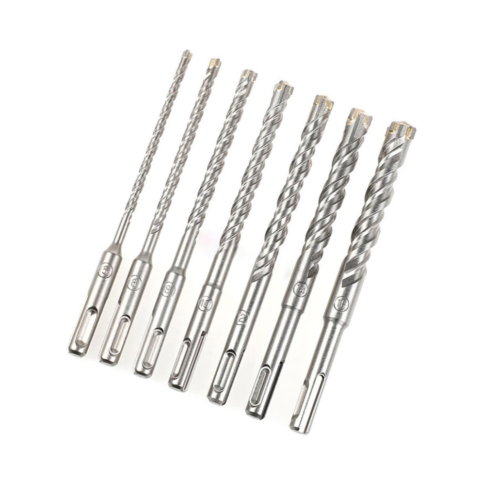 Concrete Drill Bit Set Four-Edge Serrated Drill-7Pc 5 To 16Mm 7754000914173