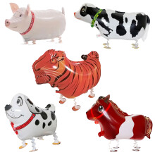 5 stuks boerderijdierenballonnen, opblaasbare wandelende dierenballonnen, gigantische feestballonnen met boerderijthema, aluminiumfolieballon in de