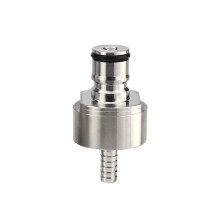 Stainless Steel Soda Maker Carbonator with 5/16 Inch Barb Ball Lock Type CO2 Coupling for PET Bottles, Silver, M