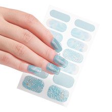 1 vel volledige wraps nagelstickers nagellakstrips-Stijl ZX3781