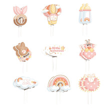 18Stück Babyparty Tortendeko, Baby Girl Cupcake Toppers, Babyparty Deko pre Rosa Gender Reveal Topper Deko, Kuchen Deko Taufe Mädchen, Geburtstag