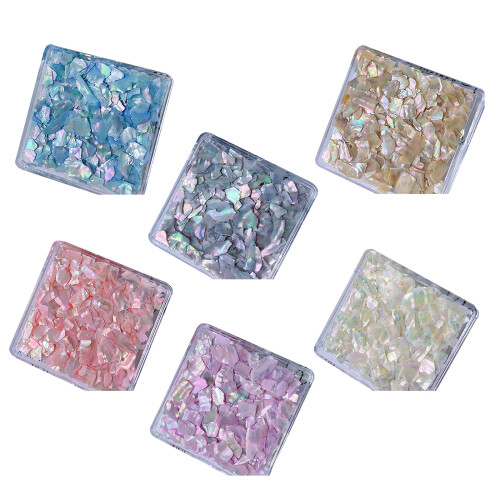 Nagelsieraden Schelp Onregelmatige breekbare-Symfonie Wit 1