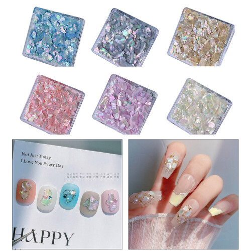 Nagelsieraden Schelp Onregelmatige breekbare-Symfonie Wit 2