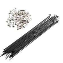 Bike Spokes 36Pcs 14G/14K Steel Black For Mountain And Road Bikes, 170350mm Length (253mm)