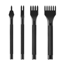 Lederen ponsset 1/2/4/6 tandpons met robuuste-4-delige set