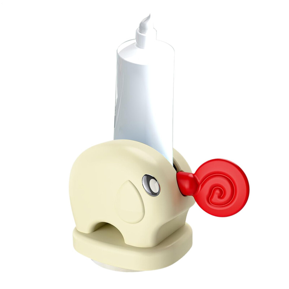 Red Toothpaste Squeezer With Elephant Design And Handles Reusable