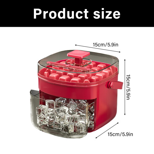 Stackable Ice Makers Molds 2PCS 48 Capacity Easy Press-White 2