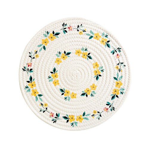 Cotton Coasters Pad Heat Protective Round Placemat-30cm