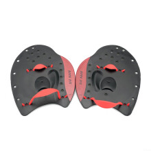 Handshaped swim paddles, a must for serious swimmers M red