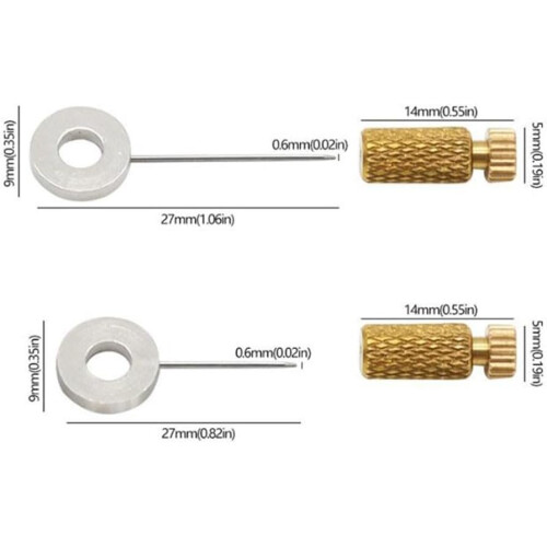 Set with 5 handmade leather basting needles, great tool for locking edges and precise sewing (D) 2