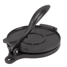 Tortilla Press, Aluminum Alloy Manual Tortilla Maker (20cm Black)