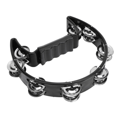 Tamburin Jingle Black Cat Shape Rutschfester Griff 1