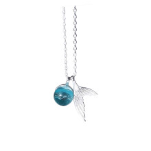1 x Foam Tears Pendant Tear Pendant Mermaid Necklace Mermaid Chain Teardrop Chain
