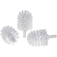 Replacement Toilet Brush Head, Set of 3, White, Original Manufacturer