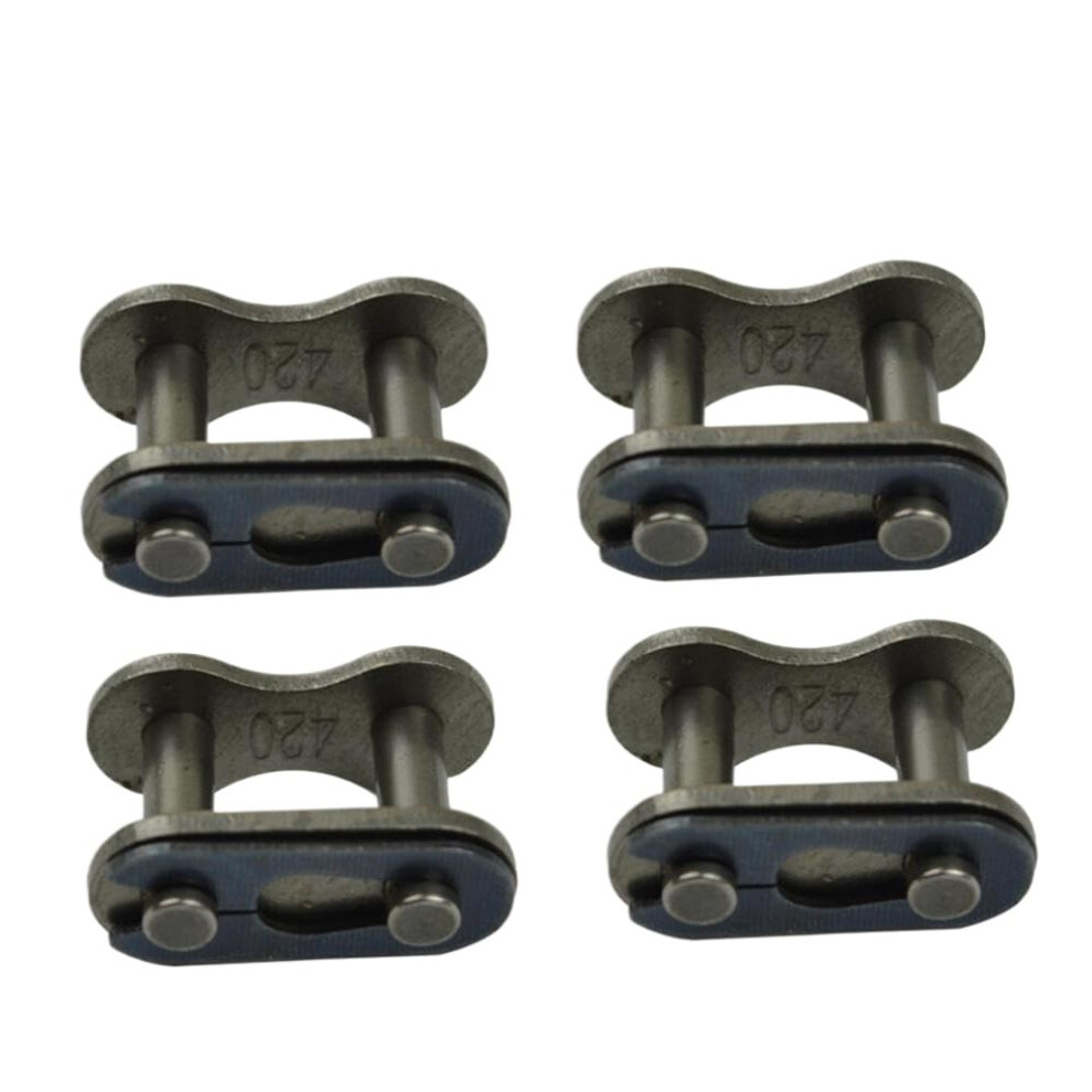420 Chain Master Connecting Link 4 Pcs Compatible With Moped Scooter Go Kart Atv Dirt Bike And Other 420 Chain Models 9001264250850