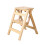 Wooden Step Ladder Chair 2Step Folding Stool Multifunction Foldable Step Stool For Home Kitchen Library Ladder Rack 1