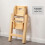 Wooden Step Ladder Chair 2Step Folding Stool Multifunction Foldable Step Stool For Home Kitchen Library Ladder Rack 5
