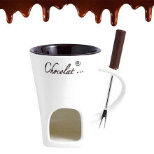 Chocolate fondue set with stainless steel forks