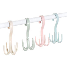 Organizator de dulap, suport pentru eșarfe și cravate, rotație la 360 de grade, economisire de spațiu, design cu cârlige multiple, plastic