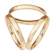 Seide ScarFashiof Schnalle Schal Ringe Clip Trizyklische-Gold