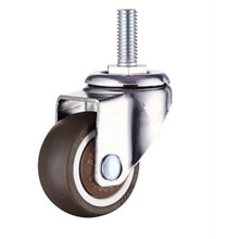 Lenkrollen 1/1.25/1.5/2 inch faux furniture casters wheels rubber swivel caster trolley with brake casters wheels