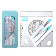 7pcs Professional Math Geometry Set Student Geometry Math Set with Geometry Tool Set Square Eraser Protractor