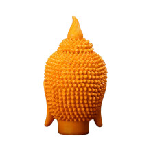 Schicke Harzskulptur eines Kopfes. Lebendiges und-Orange