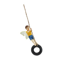 Schaukel-Fee-Statue, Miniatur-Fee-Figur, Gartendekoration für