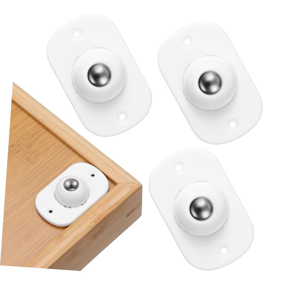 Stainless Steel Adhesive Swivel Wheels 4Pcs Mini Furniture Casters For Small Appliances, Compact Cabinet Wheels 9323874477916