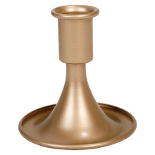 Set mit 2 goldenen Kerzenhaltern aus Metall für Home Beauty,