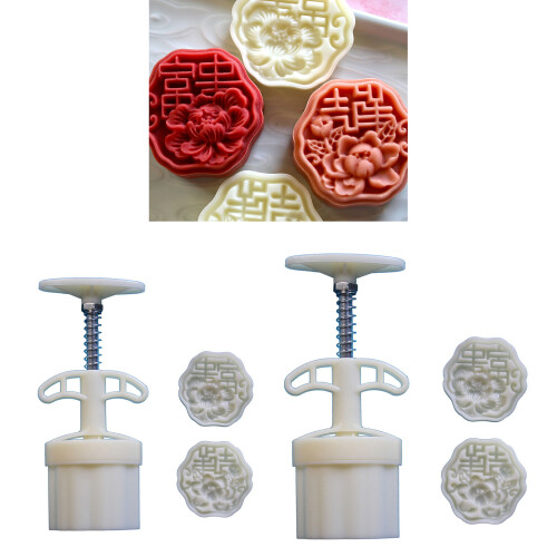Blumen-Charakter-Mooncake-Pressformen, Keksstempel,-75g 2