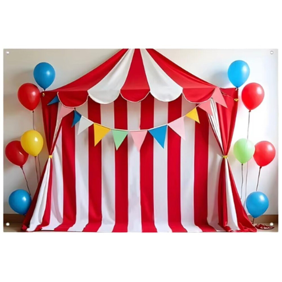 Circus Tent Backdrop For Photography Curtain Circus Theme Party Decorations Welcome To Carnival Banner Red 9001264251055