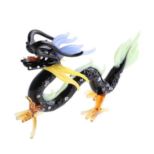 Wunderschöne chinesische Drachenfigur aus Glas,-Nummer 2