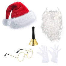 Festliches Weihnachtsmann-Kostümzubehör, 5 Teile/Set inklusive