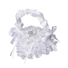 Verlobungsringbox in Herzform mit romantischem Spitzen-Satin-Ringkissen – eleganter Ringhalter für Hochzeiten, Abschlussfeiern, Bankette und Partys