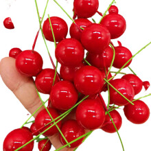 Künstliche Stechpalmenbeeren für Weihnachtsbaumdekoration,